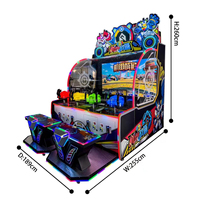 Machine de jeu d'arcade à monnayeur pour parc d'attractions, jeu de frappe Mecha God Hammer, 4 joueurs, éclairage LED coloré, équipement de divertissement