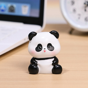 Ornement en résine de panda mignon, 4 pièces, décoration de bureau, cadeau pour le bureau ou la maison - Product Image 4