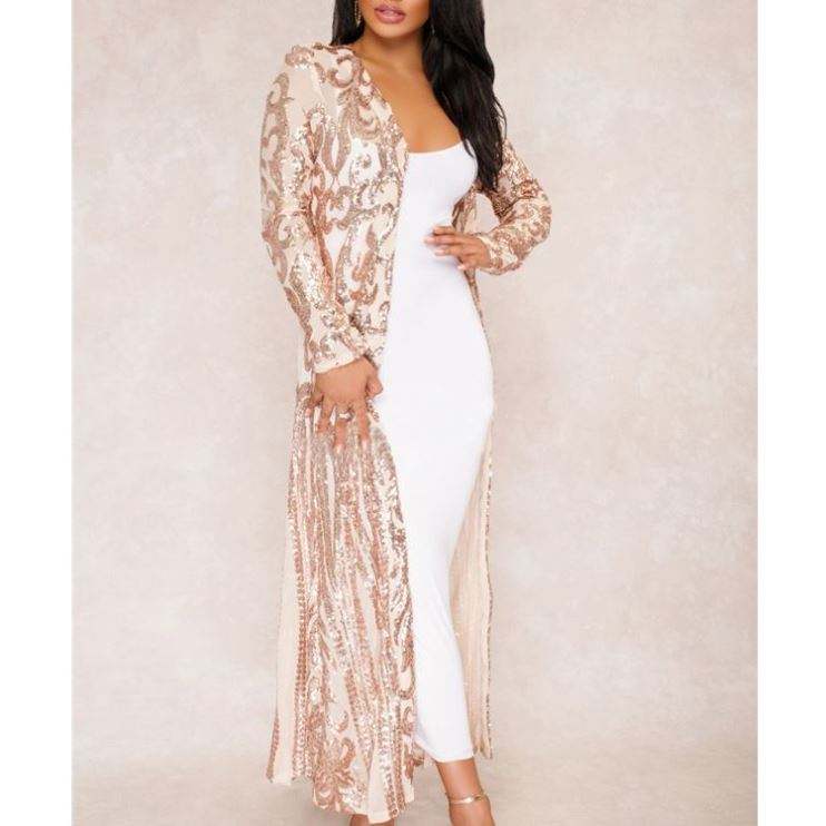 rose gold sequin sweater