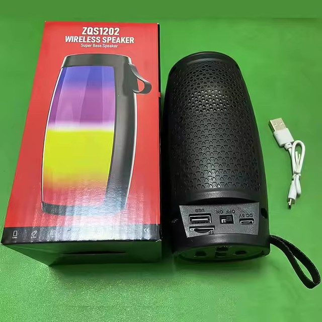 NEW 1202  Speaker 5.0 Wireless Speaker Super BASS Mobile Phone Night Colorful Computer TF Card Gift  Audio