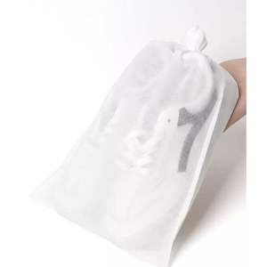 Sacs d'emballage non tissés recyclables avec cordon de serrage, impression offset et thermoscellage pour chaussures, avec sac textile - Product Image 4