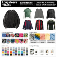 T-shirt personnalisé pour homme à manches raglan longues, imprimé graphique DTG vintage, ourlet brut, style streetwear Y2K, fournisseur de vêtements