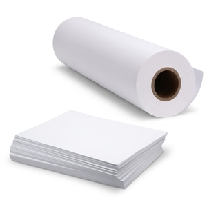 Papier sulfurisé blanc de qualité alimentaire, simple face, résistant à la graisse, pour cuisson et emballage, rouleau de feuilles d'emballage de cuisine résistant à l'huile - Product Image 1