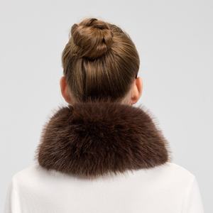 オールシーズン対応の女の子用フェイクファースカーフ、厚手の暖かいファー襟付きネックウォーマー、ファッショナブルな冬用アクセサリー、ネックゲイター - Product Image 3