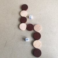 Jetons de jeu de société en bois personnalisés, imprimés en couleur, écologiques, durables, emballage portable pour l'éducation