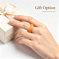Bague en jadéite naturelle unie, bague en jade unisexe couleur glacée pour usage quotidien, bijou de type A birman, cadeau