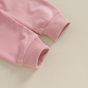 Set di vestiti per neonata, <span class=keywords><strong>felpa</strong></span> con maniche arricciate + pantaloni, 2 pezzi, completo in morbido cotone per abbigliamento casual per neonati - Product Image 6