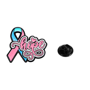 Pin esmaltado multistilo con diseño de <span class=keywords><strong>mariposa</strong></span> y rosa, con cinta rosa para la concienciación sobre el cáncer de mama, recuerdo del Mes del Cáncer de Mama, insignia de solapa - Product Image 3
