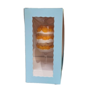 Tùy chỉnh Bánh gói hộp, bánh Fancy hộp với cửa sổ rõ ràng, tùy chỉnh rượu vang Glass hộp bánh - Product Image 2