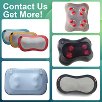 Coussin de massage intelligent portable Healthpal OEM ODM 3D avec fonction de pétrissage profond, chaleur Shiatsu pour le dos et le cou, pour la maison et la voiture