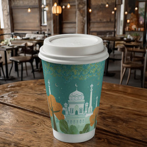 AT PACK Eco Friendly 12oz 16oz 20oz Cafe Coffee House Disposable Coffee <strong>Cups</strong> Sleeve Takeaway <strong>Paper</strong> <strong>Cup</strong> With Lid Branded - Product Image 6