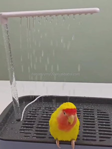 Küçük orta için otomatik papağan banyo çeşme Parakeets elektrikli kuş duş küvet Pet temizlik ve banyo için - Product Image 6