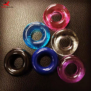 Anillo de silicona multicolor liso con bloqueo de cristal para hombre, juguete sexual para adultos, anillo liso con función de retardo, GZ RTS, pedido a granel mixto - Product Image 1