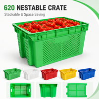 Caisses en plastique standard européennes empilables pour un stockage efficace |   Usage industriel solide