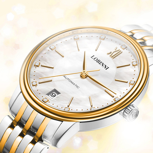 Per LOBINNI Custom <span class=keywords><strong>orologi</strong></span> da polso <span class=keywords><strong>automatici</strong></span> di lusso per ragazze da donna in acciaio inox Design Miyota resistente all'acqua di vendita calda - Product Image 4