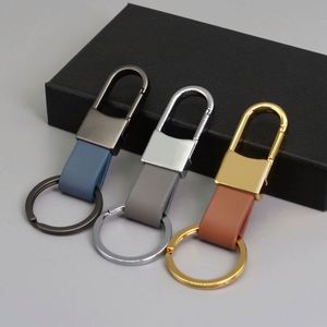 Factory Direct Sale of PU Car Keychains with Gravure Printing <b>Custom</b> Logo High Quality Soft Durable Modern Art Design <b>Key</b> <b>Rings</b> - Product Image 4