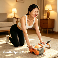 Rodillo Abdominal con Rebote Automático para Entrenamiento Deportivo en Casa, Ejercicio Diario de Fitness para Adultos