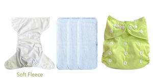 Cubierta de pañal de tela de tamaño único, lavable, reutilizable, bolsillo, doble fuelle - Product Image 3