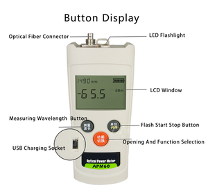 เครื่องทดสอบสายเคเบิลไฟเบอร์ออปติกSC/FC/ST <span class=keywords><strong>APM</strong></span>-60 OPM Handheld <span class=keywords><strong>Mini</strong></span> Optical Power Meter - Product Image 6