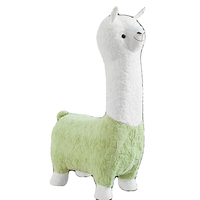 Chaise en peluche mignonne en forme d'alpaga, tabouret en forme de lama pour enfants, chaise animale rembourrée en polaire pour la chambre d'enfant et la salle de jeux