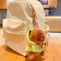 Porte-clés dessin animé Capybara Capibara poupée Couple peluche sweat porte-clés petit pendentif en peluche sac pour petit cadeau en gros