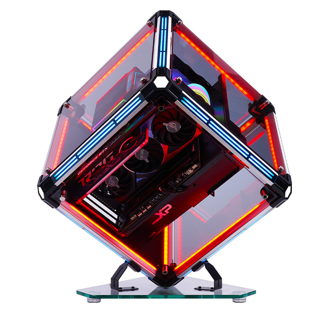 Sahara Gravity Cube Alien Ocean View Room Computer Case Full Transparent ATX Full Tower Gaming Desktop Case