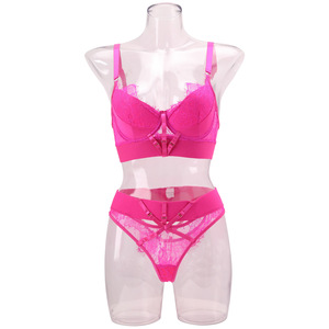 Nouvel ensemble deux pièces de lingerie sexy pour femme, style européen et américain, avec broderie en dentelle et effet push-up - Product Image 6