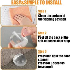 Boden wand puffers chutz, transparenter selbst klebender Tür stopper Kein Bohren für das Home Office Wände und Möbel schützen - Product Image 5