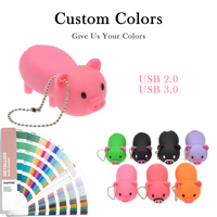 Memoria USB Personalizada con Forma de Auto o Avión, Diseño 2D y 3D en PVC y Silicona, Memoria USB de Goma con Forma de Pato, Pendrive Personalizado de PVC