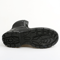 Chaussures de sécurité de travail en cuir véritable à bout d'acier pour hommes Chaussures de travail industrielles Bottes de travail Antidérapantes Bottes tactiques