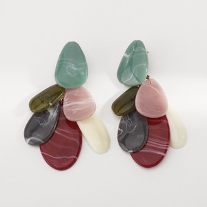 Boucles d'oreilles en résine <span class=keywords><strong>ZAA</strong></span> en forme de goutte d'eau, colorées et exagérées - Product Image 4