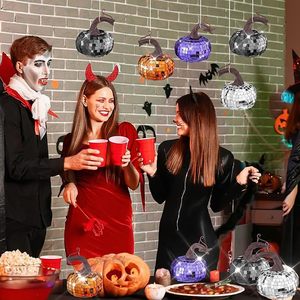 Venta al por mayor de calabazas de espejo personalizadas con forma de bola de discoteca para decoración retro de Halloween, fiestas de otoño y el hogar, al por mayor - Product Image 6