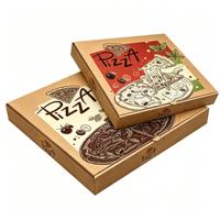 Wiederverwendbare Selbstaufrichtende Pizzakartons mit Eigenem Logo (Heißprägung/UV/Vierfarbdruck) Recycelbare Pappe Werbeaktion Supermarkt-Größen