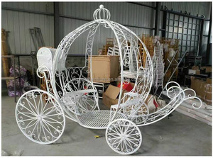 Suministros para Bodas, Baby Shower, Carrito de Postres, Exhibidores de Flores, Carruaje de Cenicienta con Forma de Calabaza y Caballo - Product Image 5