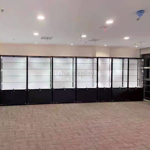 Vitrine de vente chaude 4 couches étagère en <span class=keywords><strong>verre</strong></span> vitrine murale en <span class=keywords><strong>verre</strong></span> pour vitrine d'affichage de magasin lumière LED pleine vision vitrine d'affichage - Product Image 5