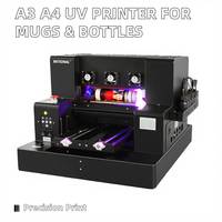 Nueva Impresora DTF de Cama Plana con Tinta UV A3/A4 Totalmente Automática para Impresión de Tazas, Botellas y Adhesivos de Película AB