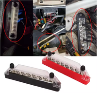 Barre omnibus haute conductivité 150A 14 voies avec couvercle, bloc de distribution d'alimentation DC12-48V pour câblage automobile, bateau et marine