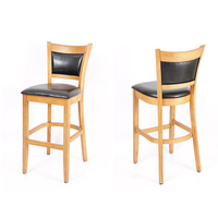 Chaise de salle à manger en bois massif imperméable, tabouret de bar haut avec repose-pieds, chaise en bois pour extérieur, patio, jardin, balcon