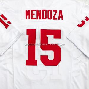 Jersey de Fútbol Americano Universitario de Fernando <span class=keywords><strong>Mendoza</strong></span>, Negro/Blanco, Cosido, de la Mejor Calidad, Listo para Enviar - Product Image 4