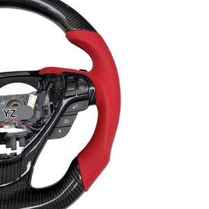 Volant de direction en fibre de carbone YZ, design sportif, avec marque centrale personnalisée, pour Acura TL/ILX et Honda – Meilleures ventes - Product Image 3