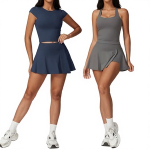 Vêtements de sport pour femmes, jupes de <span class=keywords><strong>tennis</strong></span> de haute qualité, respirantes, pour le running, le padel, le pickleball, ensembles de <span class=keywords><strong>tennis</strong></span> 2 pièces - Product Image 1