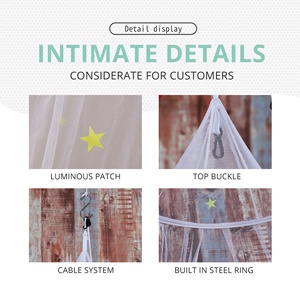 Giường Tán Sáng Trong Bóng Tối Ngôi Sao Huỳnh Quang Cho Trẻ Em Bé Gái Giường Vòm Màn Chống Muỗi - Product Image 5