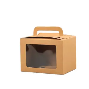 Kemasan katering kotak kemasan kertas lipat kotak kertas untuk produk roti dan kue