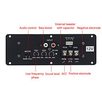 BT5.0 tam ton saf bas araba Subwoofer çekirdek ile araba amplifikatör kurulu 12V yüksek güç Subwoofer amplifikatör 800W