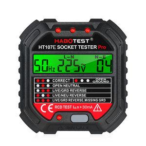 HABOTEST HT107D Display <strong>RCD</strong> GFCI Voltage test US EU UK Socket <strong>Tester</strong> Pro Eurotester Plug Teste Eurotester - Product Image 1
