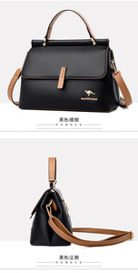 New Embossed Fashionable Women's Bag High Quality Simple Texture Women's Handbag Solid Color <b>Square</b> Soft Handle Pu Shoulder Bag - Product Image 4