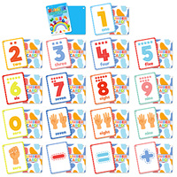 Cartes flash cognitives numériques personnalisées imprimées en UV, 36 cartes, interaction parent-enfant, outil d'apprentissage, papier coloré