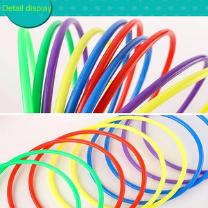 Set mainan plastik warna-warni 3-in-1 lempar cincin melingkar dan karung pasir latihan sensorik mainan permainan olahraga luar ruangan - Product Image 5