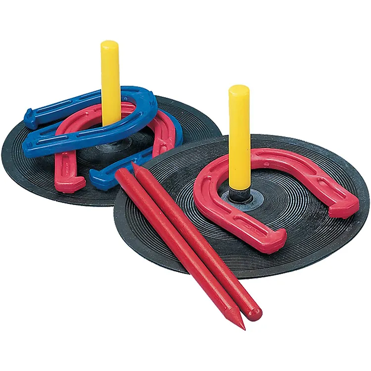 Outdoor plastic horseshoe toss outdoor game,Horseshoe hook and ring toss game for adult and children