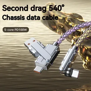 Pd 66W <span class=keywords><strong>RGB</strong></span> phát sáng nhanh chóng sạc <span class=keywords><strong>USB</strong></span> Loại C cáp cho điện thoại di động & máy in xoay Tương thích với iPhone & cho Xiaomi devi - Product Image 4